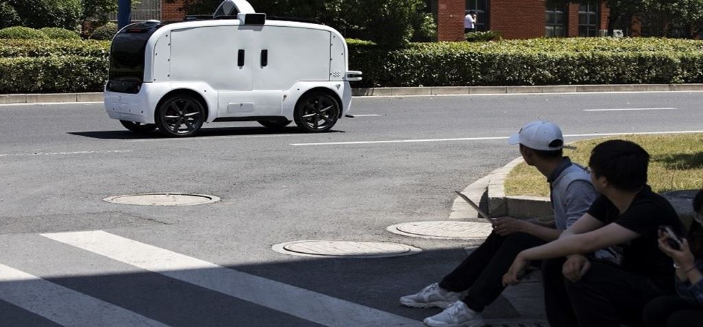 An autonomous vehicle out for a test drive in China Giulia Marchi-Bloomberg via Getty Images